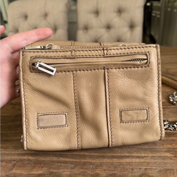 Ramy Brook Chain Leather Crossbody Bag or Clutch with Snakeskin Detailing Silver - Picture 3 of 16